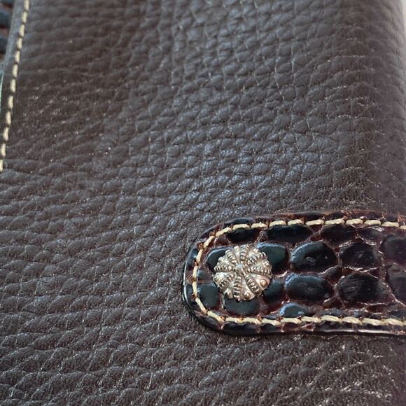 Brighton Brown Leather Wallet – Kiss-Lock Change Pocket – Card Slots – 7” x 4” - Picture 7 of 13